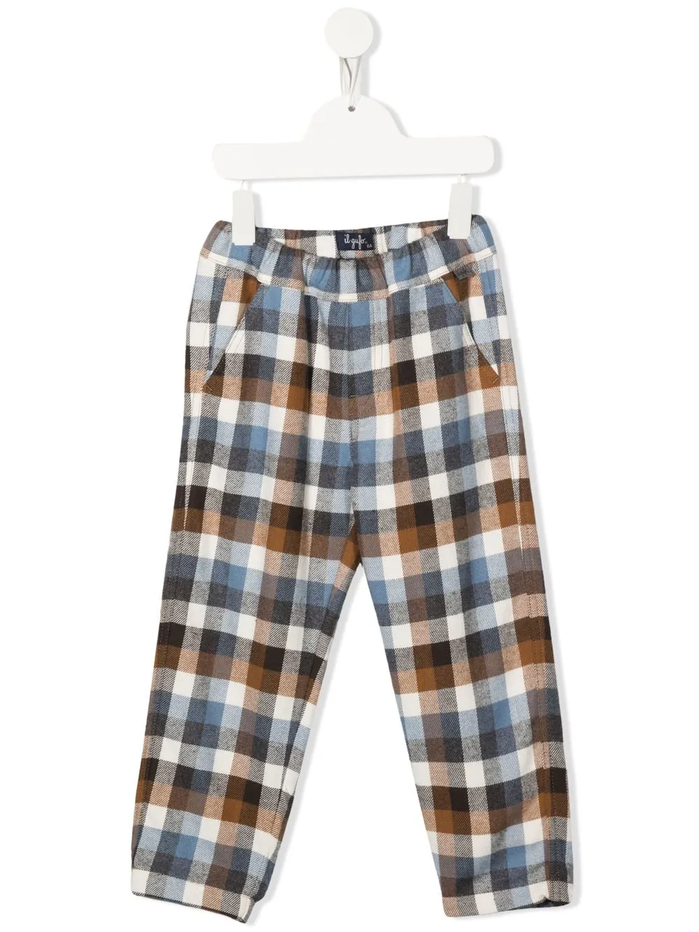 

Il Gufo pantalones rectos con cuadros estampados - Marrón