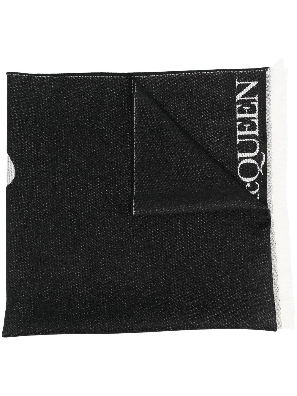 

Alexander McQueen mascada con motivo Mushroom & Skull - Negro
