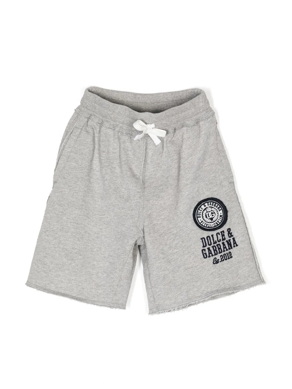 

Dolce & Gabbana Kids logo-patch track shorts - Gris