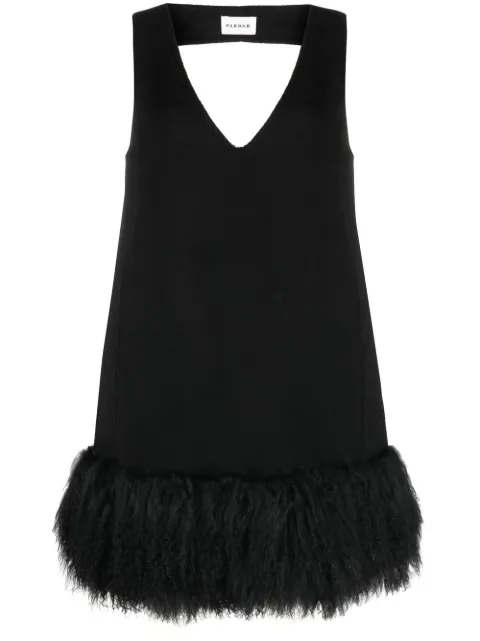 P.A.R.O.S.H. shearling-hem minidress