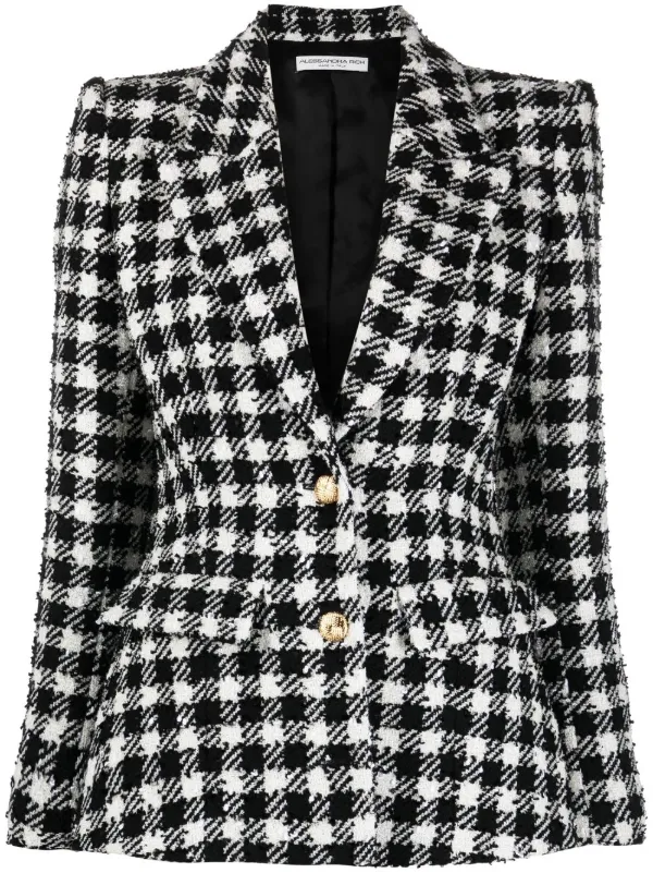 Black and white women's houndstooth outlet blazer