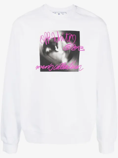 Off-White graphic-print crew neck sweatshirt