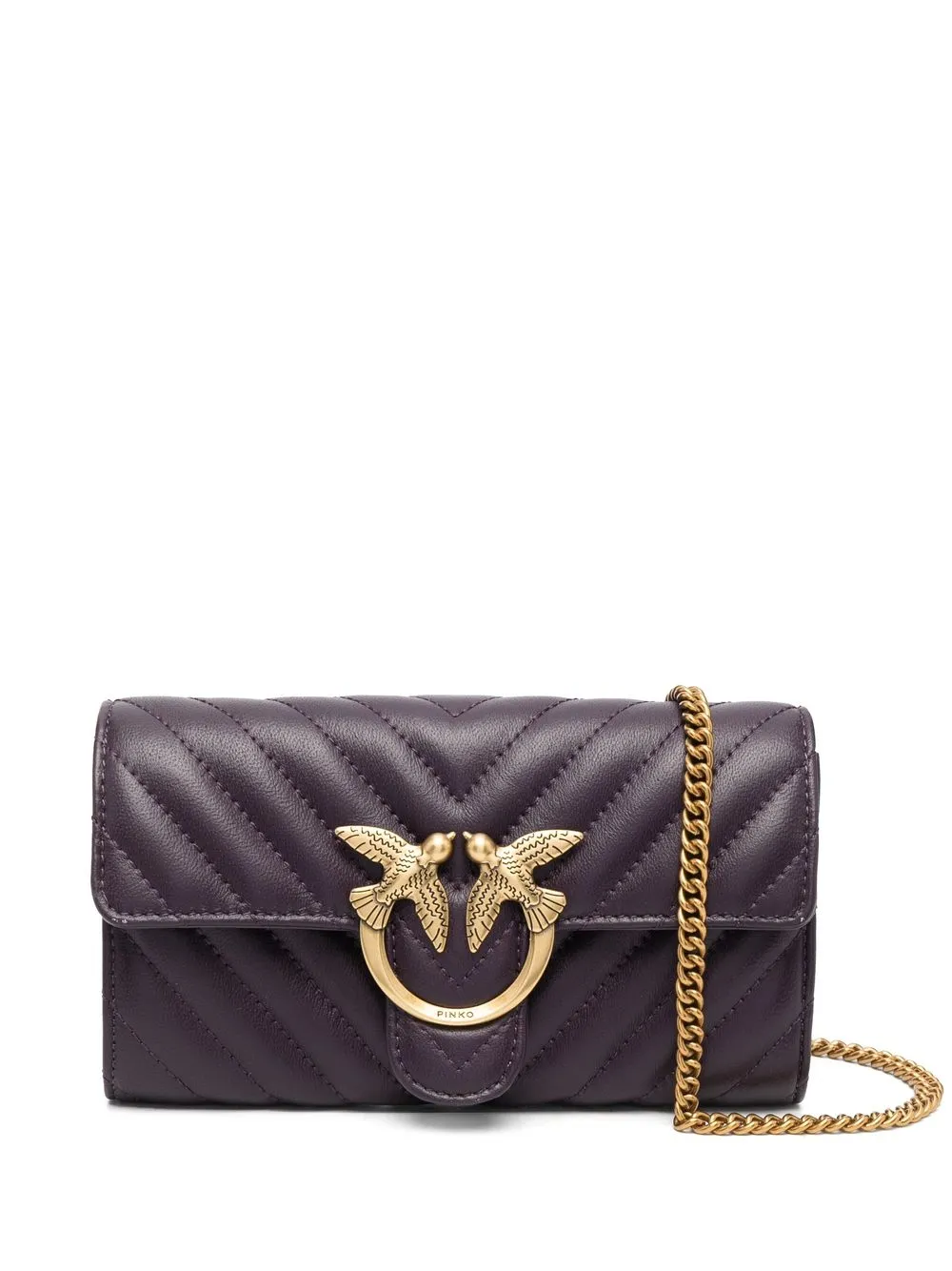 

PINKO bolsa de hombro con placa del logo - Morado