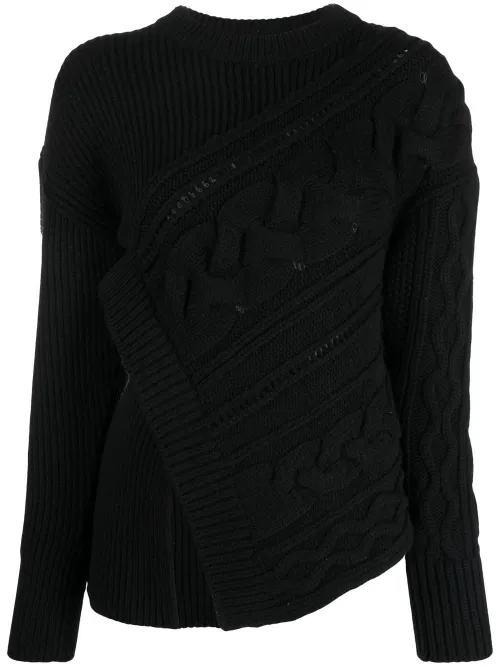 Pull asymétrique en laine - Alexander McQueen - Modalova