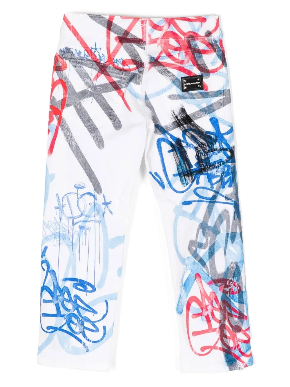 Dolce & Gabbana Kids Jeans met graffiti-print - Veelkleurig