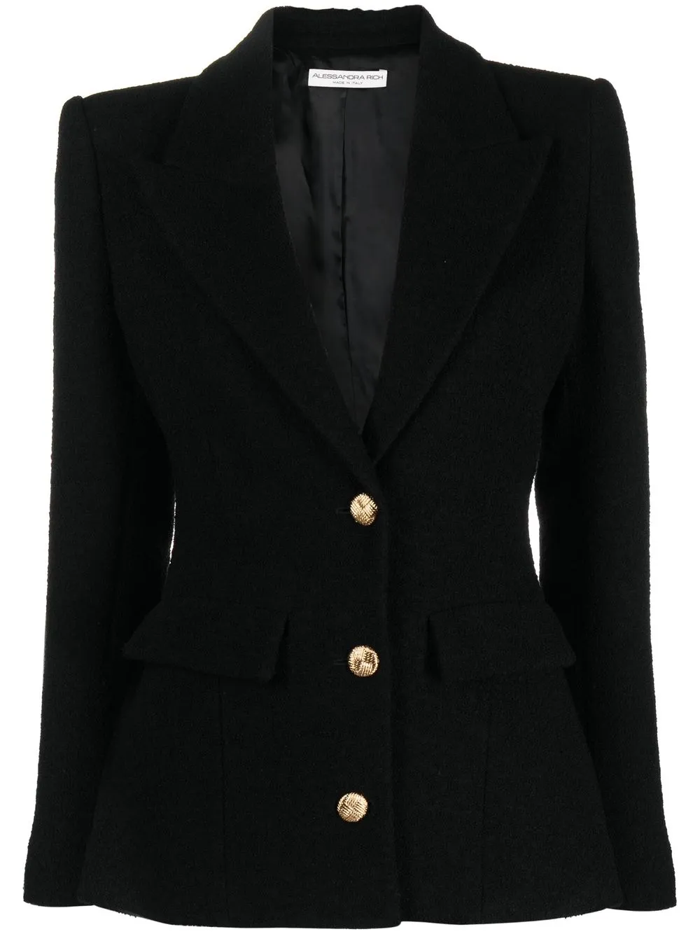 

Alessandra Rich blazer de vestir de tweed - Negro