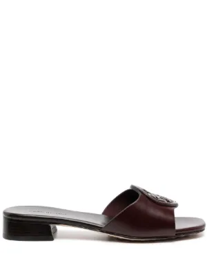 Tory burch burgundy sandals sales