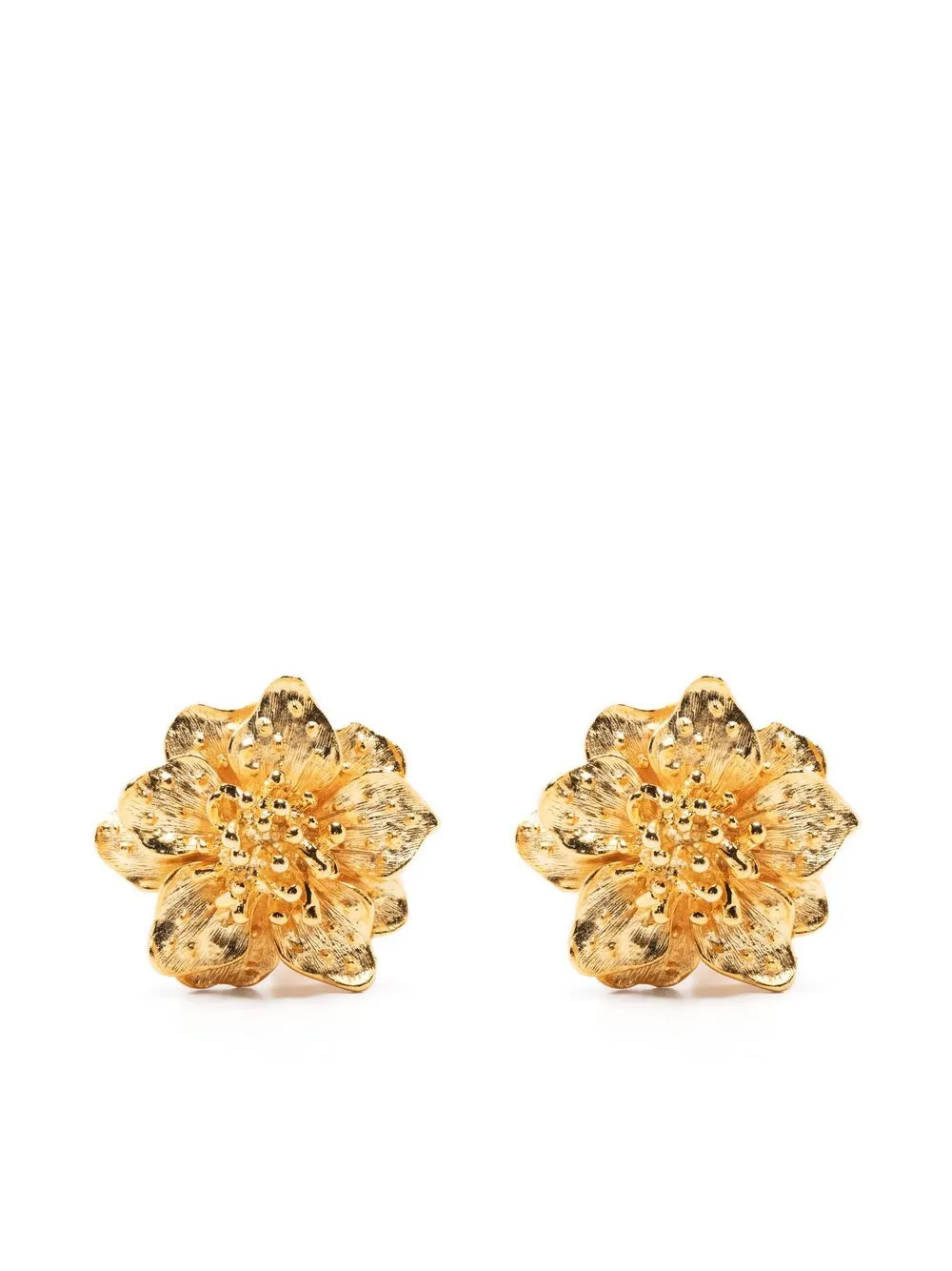 

Kenneth Jay Lane aretes Dogwood Flower - Dorado