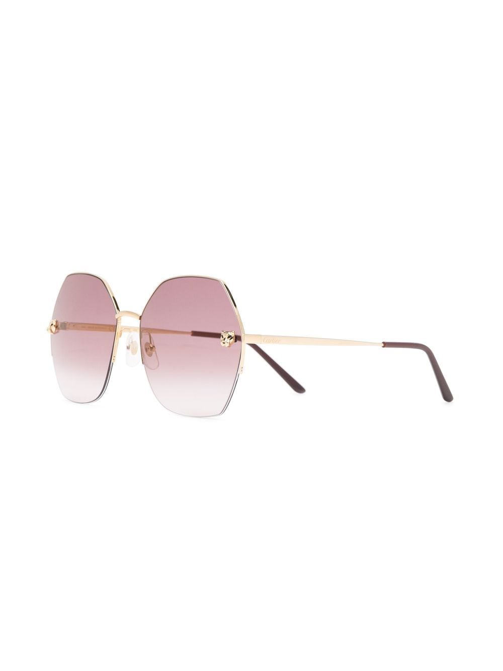 Cartier Eyewear Pandaar zonnebril met geometrisch montuur - Geel