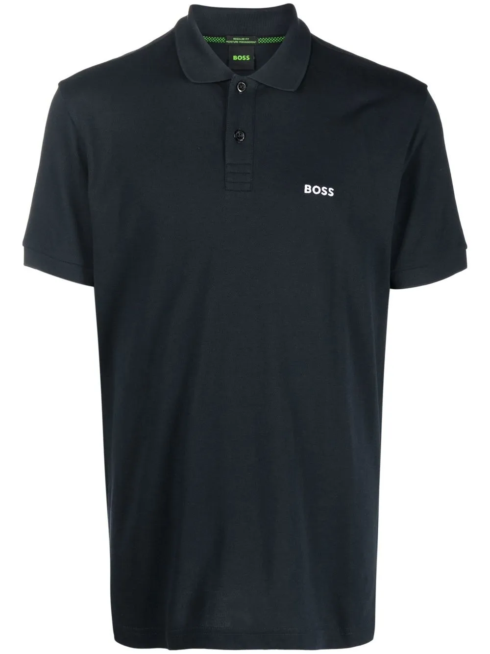 

BOSS playera tipo polo con logo bordado - Azul