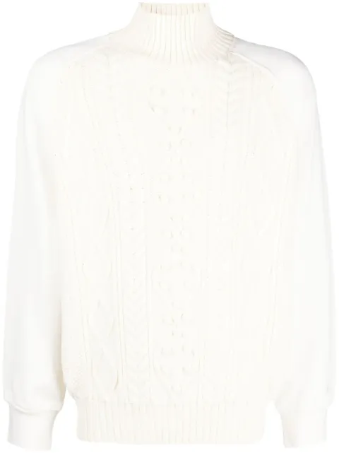 Neil Barrett embroidered-logo sleeve knit jumper