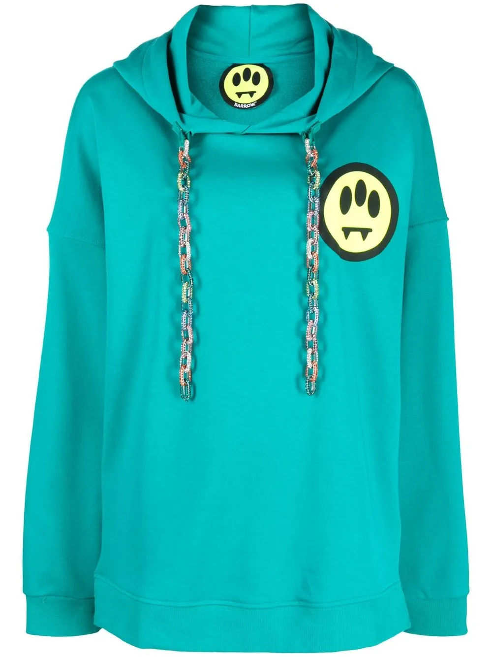 

BARROW hoodie con logo estampado y cordones - Verde