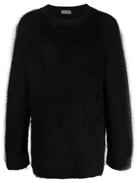 Yohji Yamamoto furry-knit design jumper