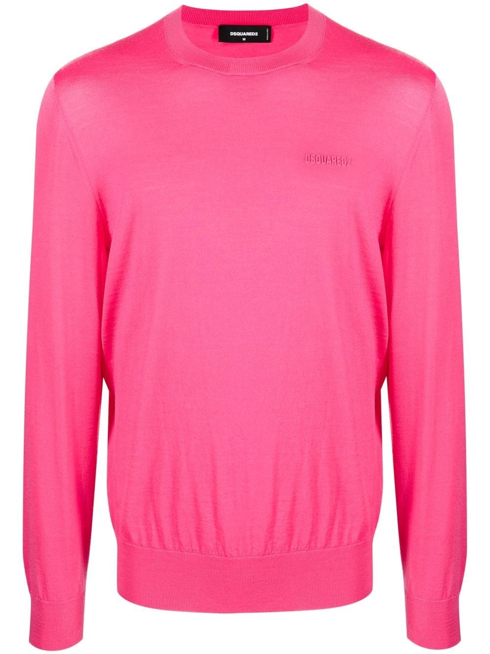 Dsquared2 Logo-print Knitted Jumper In Pink
