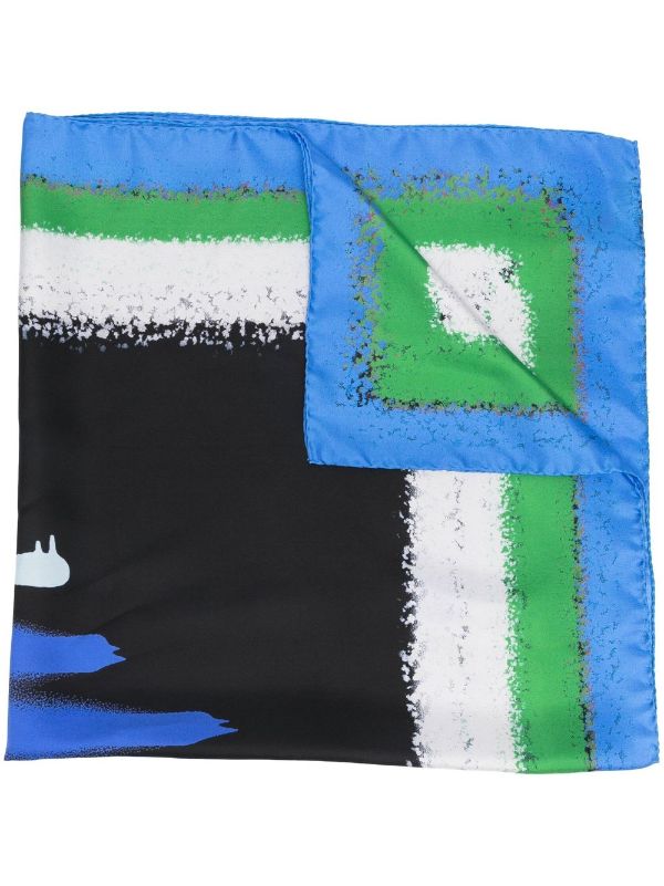 Emporio Armani graffiti-print Silk Scarf - Farfetch