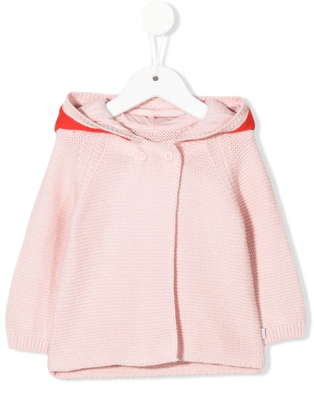 

Stella McCartney Kids cárdigan con capucha en contraste - Rosado