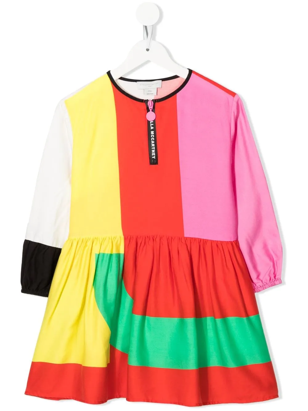 

Stella McCartney Kids vestido estilo sudadera con diseño colour block - Rojo