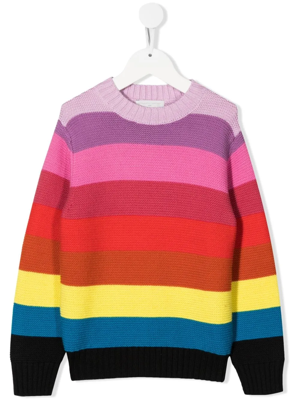 

Stella McCartney Kids suéter con motivo de rayas y diseño color block - Rojo