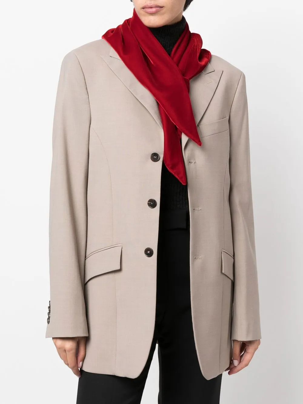 Emporio Armani Velvet Handkerchief Scarf Farfetch