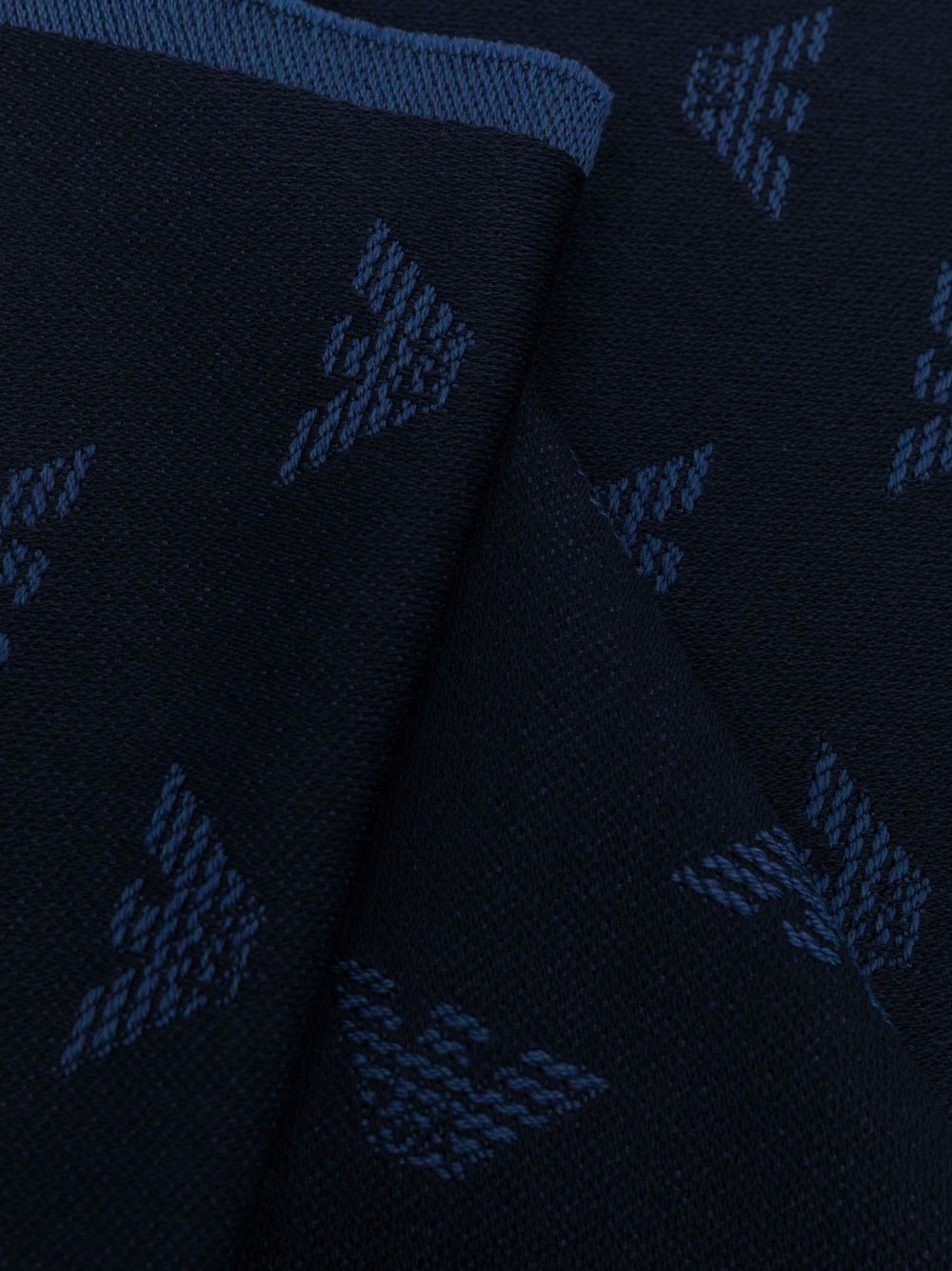 Emporio Armani Sjaal met borduurwerk - Blauw