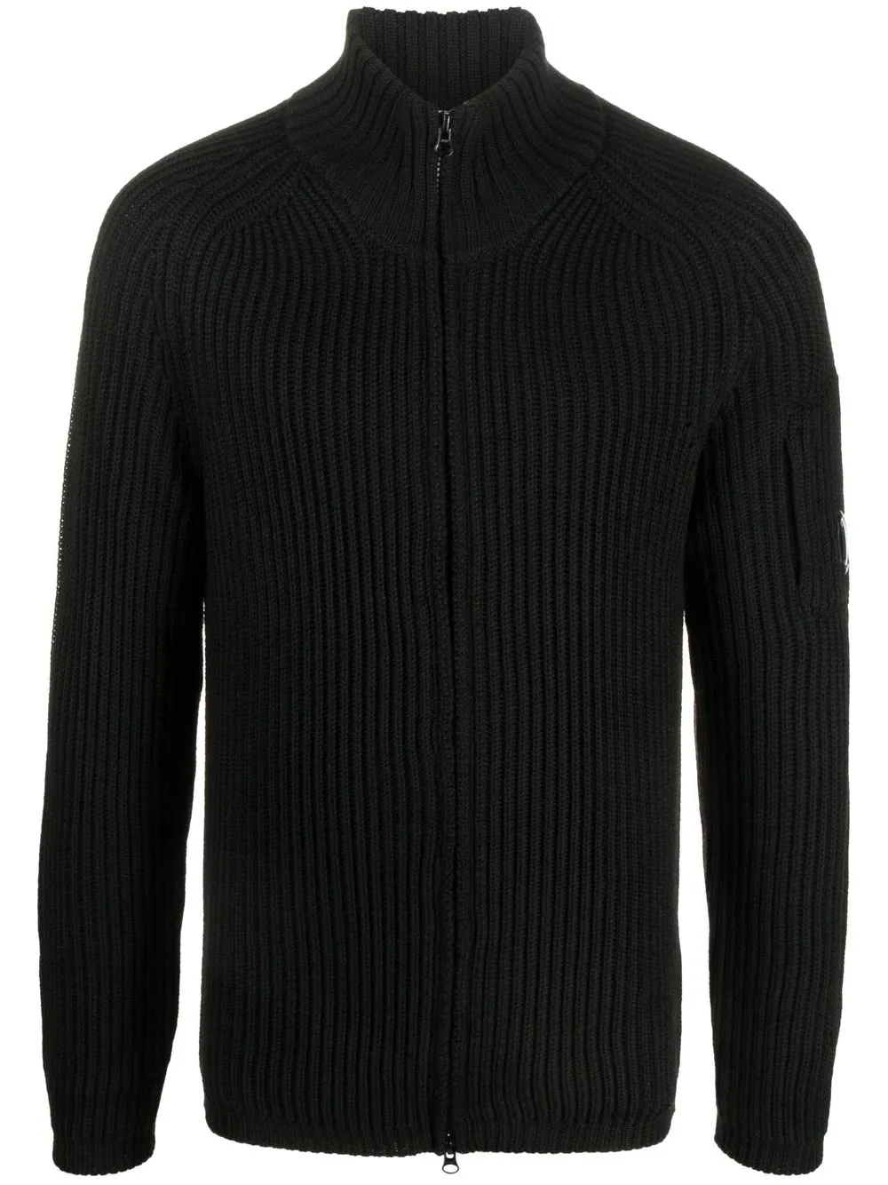 

C.P. Company rib-knit zipped cardigan - Black