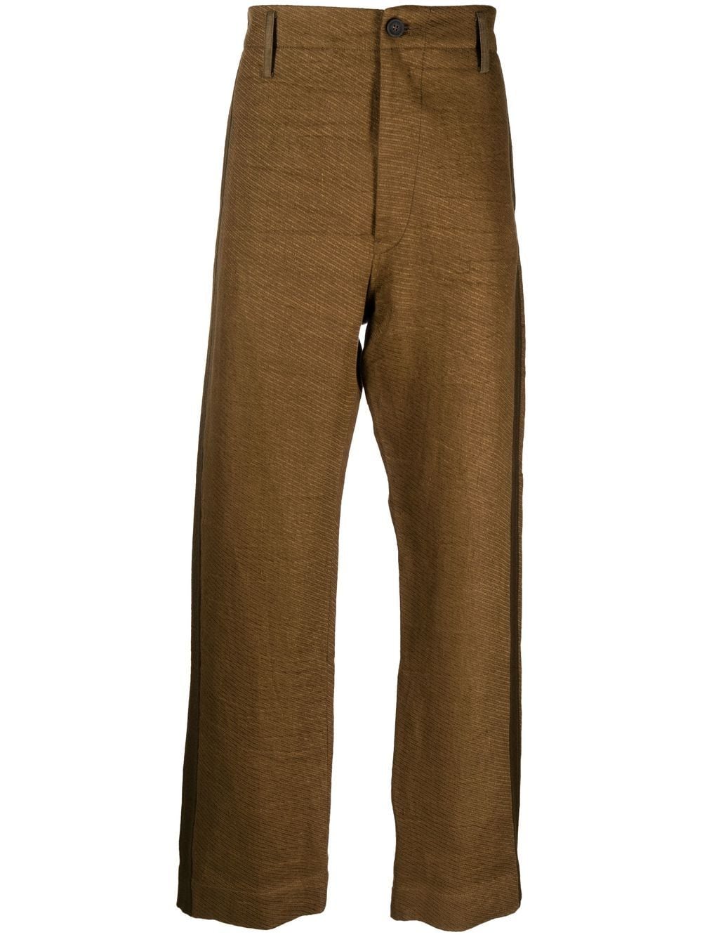 side-stripe straight-leg trousers