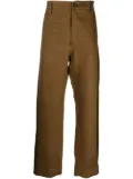 Ziggy Chen side-stripe straight-leg trousers - Green