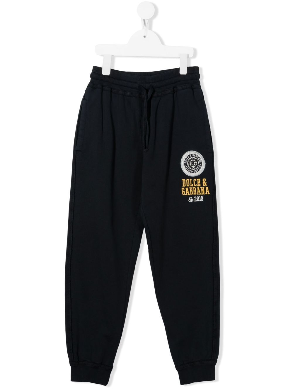 

Dolce & Gabbana Kids pants con logo bordado - Azul