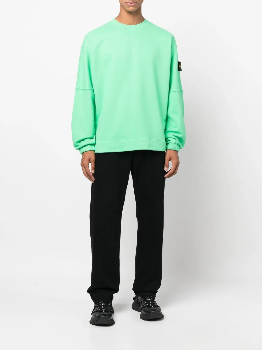 

Stone Island sudadera con parche del logo - Verde
