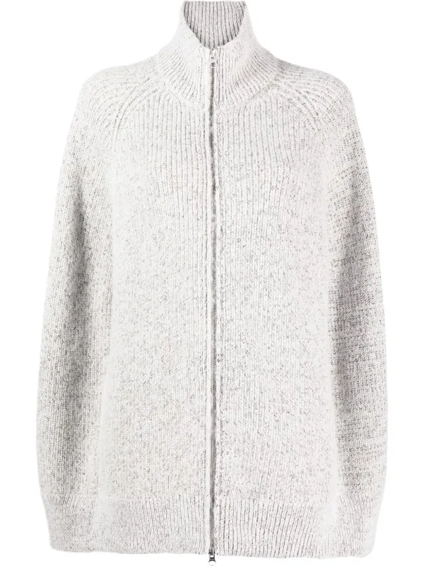 MM6 Maison Margiela chunky-knit zip-up Cardigan - Farfetch