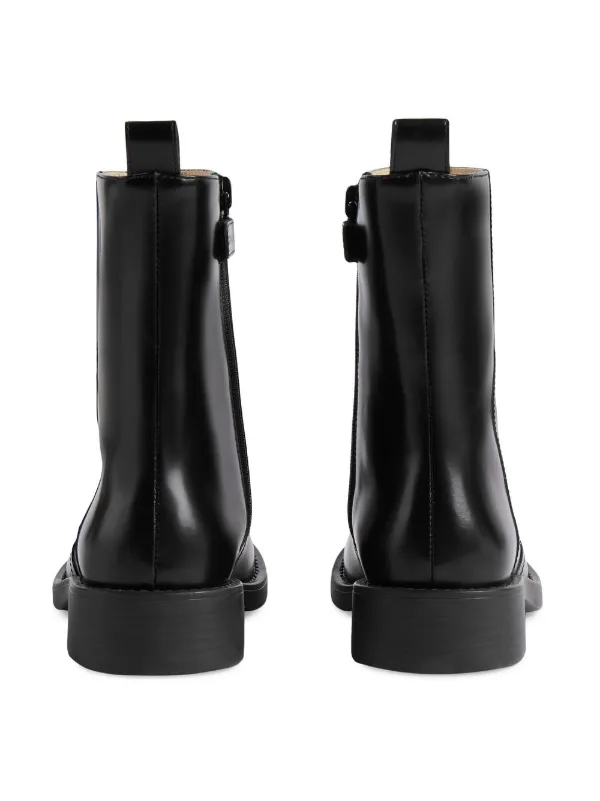 Gucci Kids Horsebit-detail Ankle Boots | Black | FARFETCH