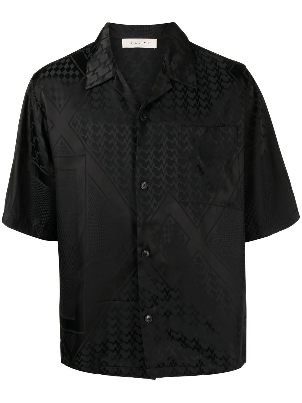 

Qasimi abstract-print short-sleeve shirt - Black