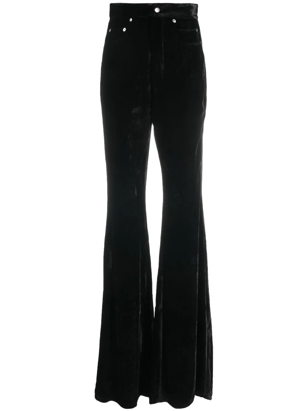 

Rick Owens high-waisted velvet pants - Black