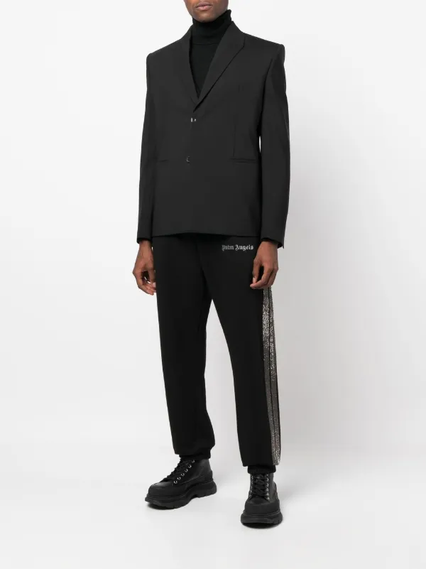 新着 関税送料込み Palm Angels ワイドレッグ トラック パンツ Palm Angels ベルベット ワイドトラックパンツ | ブラウン
