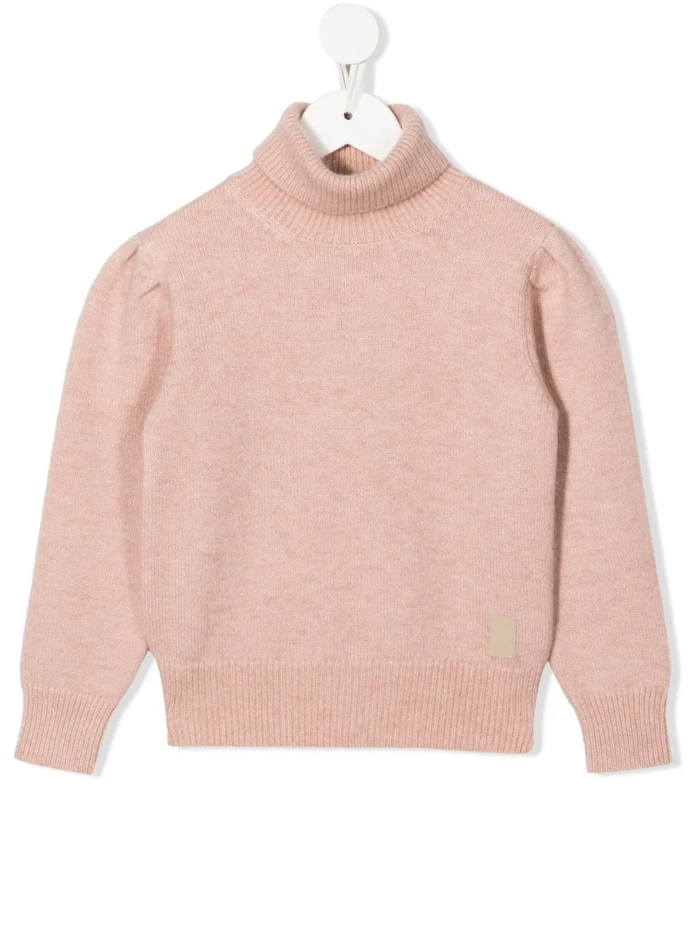 

Eleventy Kids logo-patch roll-neck jumper - Pink