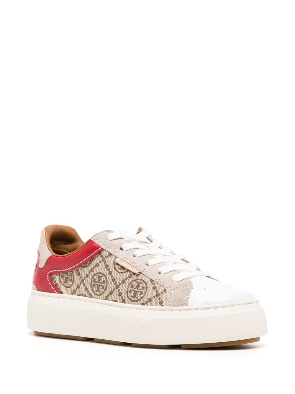 Tory Burch Sneakers met monogram - Bruin