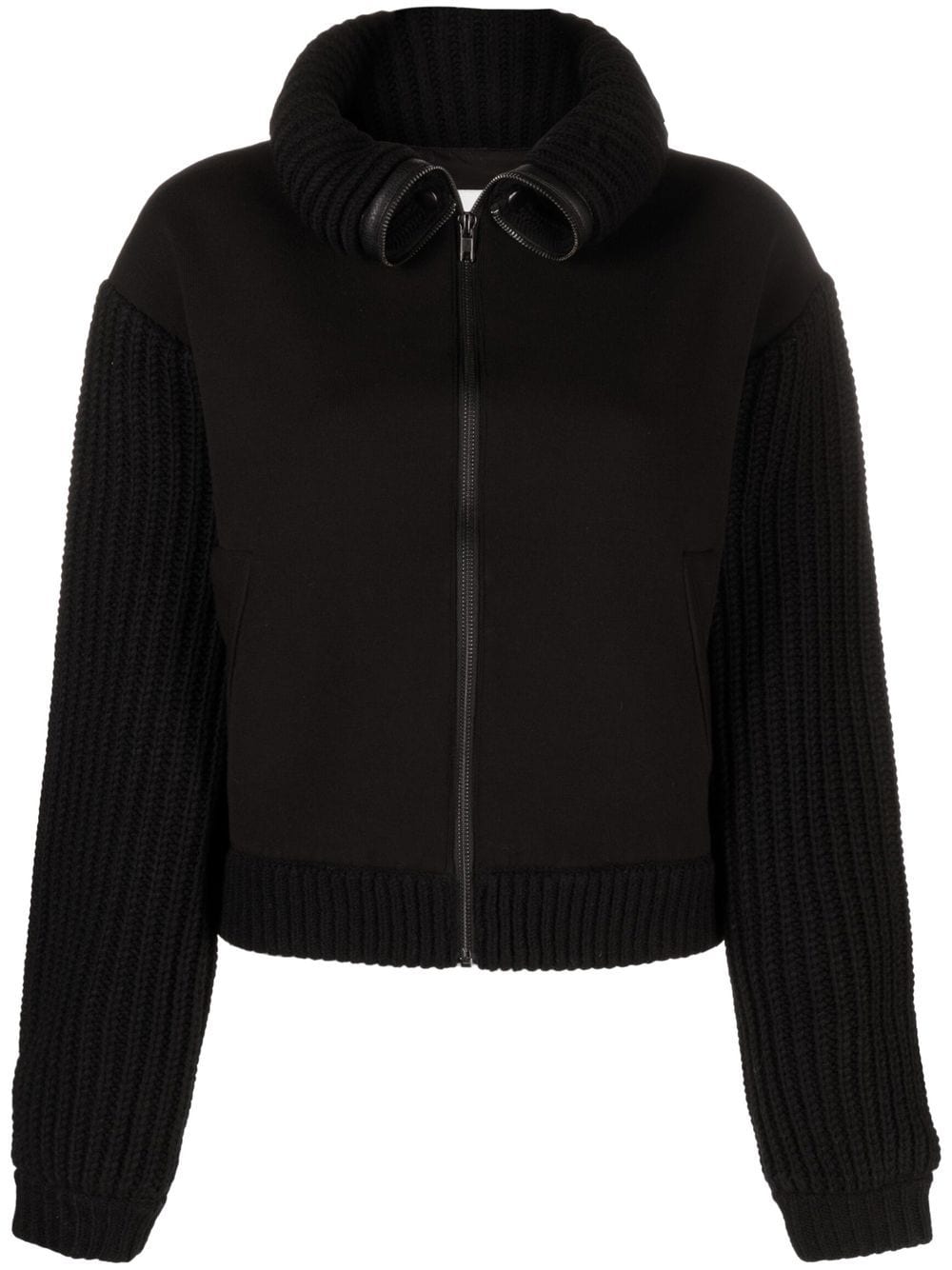 

Essentiel Antwerp chamarra bomber con mangas tejidas - Negro