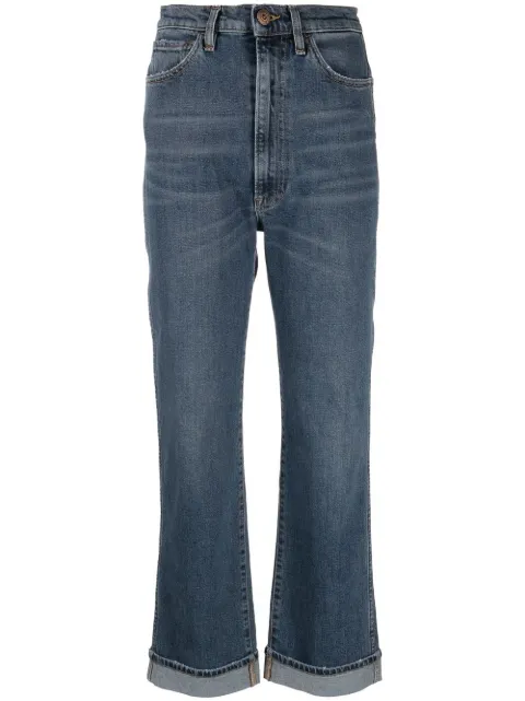 3x1 high-waist straight-leg jeans
