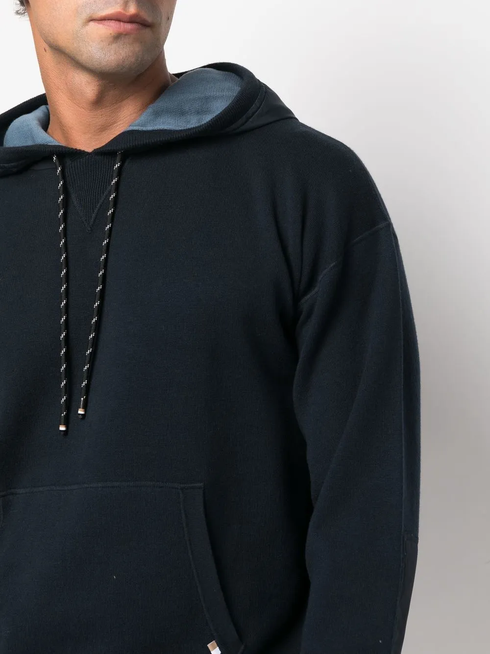 BOSS longsleeve Knitted Hoodie Farfetch