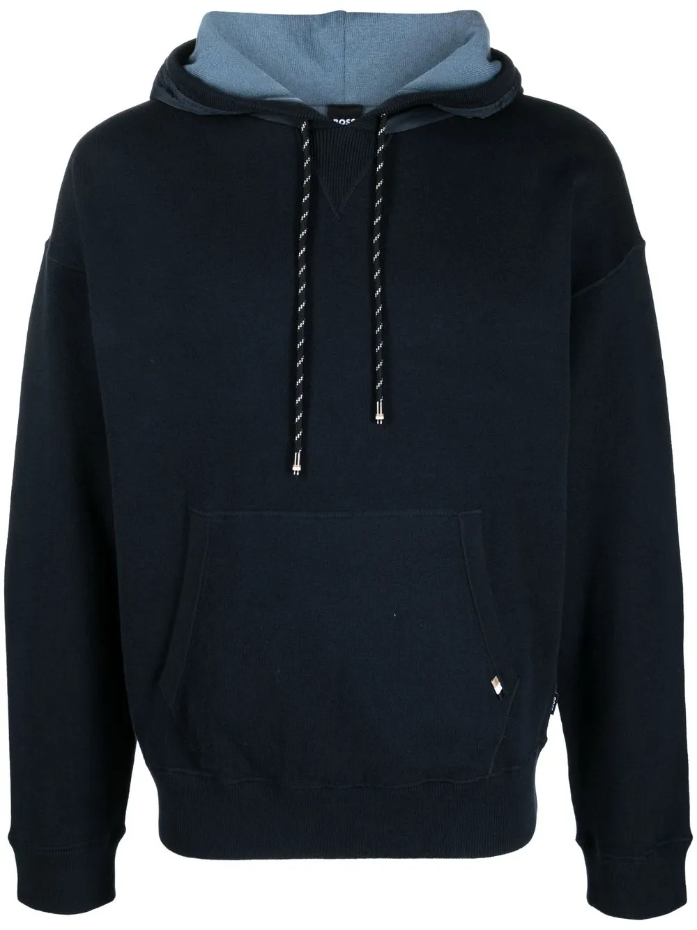 

BOSS hoodie tejida de maga larga - Azul