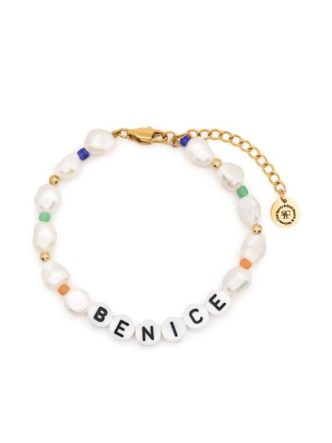 Sporty & Rich bracelet Be Nice serti de perles artificielles