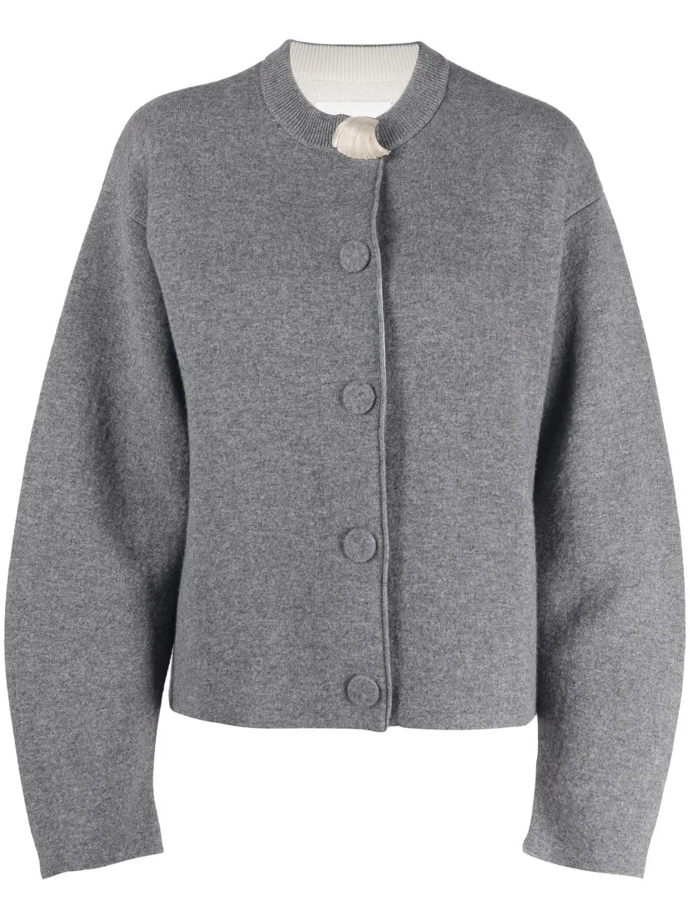 

Jil Sander cárdigan tejido con botones - Gris