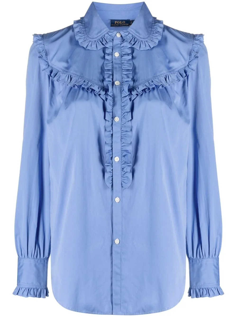 Polo Ralph Lauren ruffle-trim Detail Shirt - Farfetch