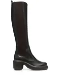 Jil Sander knee-high leather boots - Brown