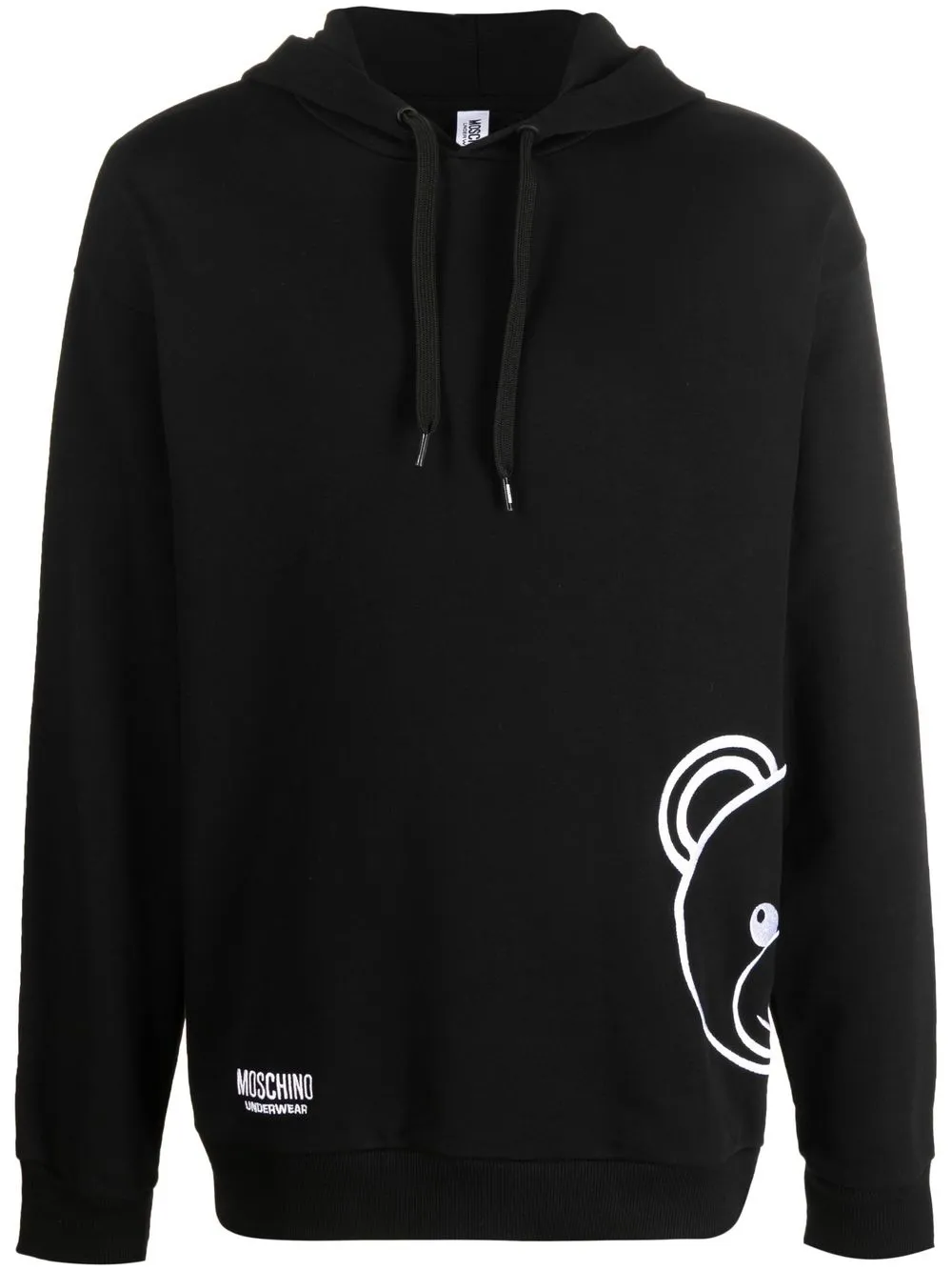 

Moschino hoodie con bordado Teddy Bear - Negro