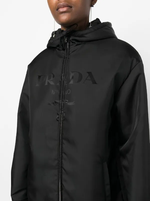 ジャケット・アウター prada nylon hooded duffle coat 99aw Prada Re-Nylon Hooded Jacket | Black | FARFETCH RO