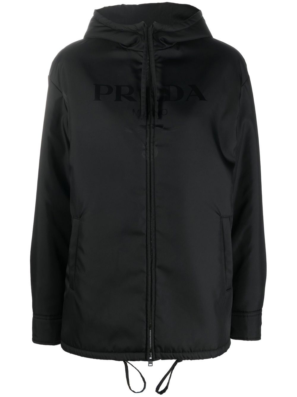 Prada Re-Nylon hooded jacket - Black