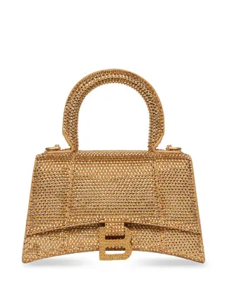 balenciaga suede bag gold