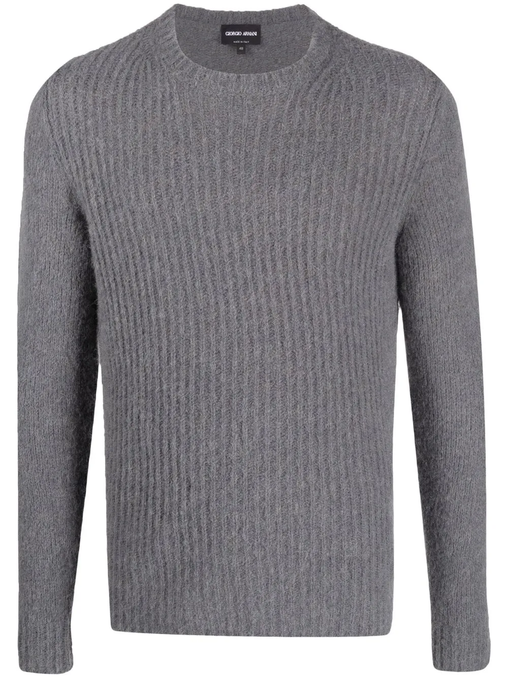 

Giorgio Armani ribbed crew-neck jumper - Grey