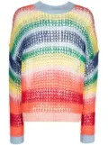 DSQUARED2 striped crew-neck jumper - Blue